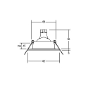 Brumberg Recessed outdoor LV downlight, 4VA, IP54, � 8.2cm, 12V AC, GX5.3 max. 35W, fixed, stainless steel