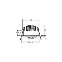 Brumberg Recessed outdoor LED spot set, IP65, square, 230V AC, 6W 3000K 650lm 38�, swivelling, matt alu