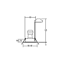 Brumberg Recessed HV downlight, IP54, square, GU10 max. 35W, white