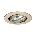 Recessed HV spot GU10, max. 50W, round, matt champaign
