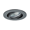 Recessed HV spot GU10, max. 50W, round, matt titanium