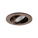 recessed spotlight TIRREL-R GU10 round, swivelling, with spacer GU10 IP20, matte metallic brown dimmable