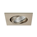 Recessed HV spot GU10, max. 50W, square, matt champaign