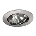 Recessed HV spot GU10, max. 50W, round, matt chrome