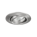 Brumberg Recessed LED spot, IP20, round, 230V AC, 6W 3000K 640lm 38�, swivelling 25�, matt chrome