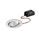 Recessed LED spot set incl. converter, IP20, round, 230V AC, 6W 3000K 640lm 38�, swivelling 25�, white