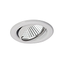 Brumberg Recessed LED spot set BB09 incl. converter, IP20, round, 230V, 6W 3000K 640lm 38�, swivelling 25�, white