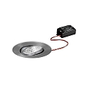 recessed luminaire BB23 round, swivelling, switchable IP65, nickel  7W 620lm 3000K 36� 36� CRI >80