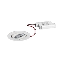 recessed luminaire TIRREL-R round, swivelling IP20, white dimmable 6W 680lm 3000K 38� 38� CRI >80