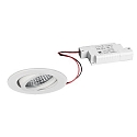 recessed luminaire TIRREL-R round, swivelling IP20, powder coated, white dimmable 6W 680lm 3000K 38� 38� CRI >80