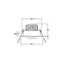 Brumberg recessed spotlight TIRREL-R LED DIM round, swivelling IP20, titanium dimmable
