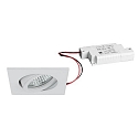 recessed luminaire TIRREL-S square, swivelling IP20, powder coated, white dimmable 6W 680lm 3000K 38� 38� CRI >80