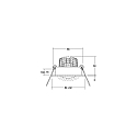 recessed luminaire TIRREL-S square, swivelling IP20, black dimmable 6W 680lm 3000K 38� 38� CRI >80