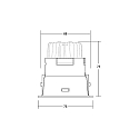 ceiling recessed luminaire BINATO swivelling, rotatable, direct IP20, white dimmable