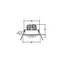 Brumberg recessed luminaire IP20, glossy, black, transparent  6W 680lm 3000K 20-40� 20-40� CRI 80-89