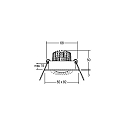 Brumberg recessed luminaire IP20, glossy, black, transparent  6W 680lm 3000K 20-40� 20-40� CRI 80-89