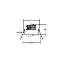 Brumberg recessed luminaire IP20, glossy, transparent dimmable 6W 680lm 3000K 20-40� 20-40� CRI 80-89