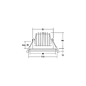 recessed luminaire ZONDRA LED rigid, direct IP20, white dimmable 10W 790lm 3000K 20-40� 20-40� CRI >80