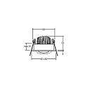 Brumberg recessed luminaire IP65, glossy, black, transparent  6W 650lm 3000K 20-40� 20-40� CRI 80-89