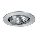 Brumberg Recessed LED spot set incl. converter, IP20, round, 230V, 7W 3000K 740lm 38�, swivelling 30�, dimmable, matt alu