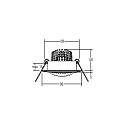 Brumberg Recessed LED spot set BB13 dim2warm incl. converter, IP20, round, 230V, 6W 1800-3000K 460lm 38�, swivelling 25�, chrome
