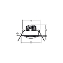 Brumberg recessed luminaire round, swivelling IP20, black dimmable 6W 460lm 1800-3000K 20-40� 20-40� CRI 80-89
