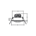 Brumberg recessed luminaire BB 13 round, swivelling LED IP20, white dimmable 6W 430lm 1800-3000K 20-40� 20-40� CRI 80-89