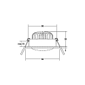 Brumberg recessed luminaire IP20, glossy, black dimmable 7W 680lm 3000K 20-40� 20-40� CRI 80-89