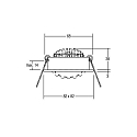 Brumberg Recessed LED spot set dim2warm incl. converter, IP20, square, 230V, 6W 1800-3000K 460lm 38�, swivelling 30�, matt alu