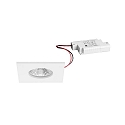 outdoor recessed luminaire BB21 square, rigid IP65, powder coated, white matt dimmable