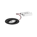 outdoor recessed luminaire BB23 round, swivelling IP65, powder coated, black dimmable