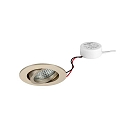 recessed luminaire TIRREL-R round, swivelling IP20, glossy, transparent dimmable 6W 680lm 3000K 38� 38� CRI >80