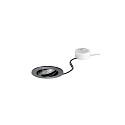 recessed luminaire TIRREL-R round, swivelling IP20, black dimmable 6W 680lm 3000K 38� 38� CRI >80
