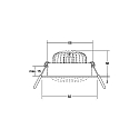 Brumberg recessed luminaire IP20, glossy, white dimmable 7W 680lm 3000K 20-40� 20-40� CRI 80-89
