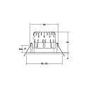 Brumberg recessed luminaire IP65, glossy, white 7W 620lm 3000K 20-40� 20-40� CRI 80-89