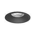 ceiling recessed luminaire DIOS MEGA round, direct IP20, black dimmable