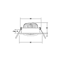 Brumberg recessed luminaire IP20, glossy, white dimmable 7W 680lm 3000K 20-40� 20-40� CRI 80-89