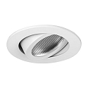 Recessed loudspeaker 3/4W, 20 Ohm, round, DA � 6.8cm, IP20, swivelling, white