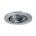 Recessed loudspeaker 3/4W, 20 Ohm, round, DA � 6.8cm, IP20, swivelling, matt alu