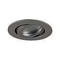 Recessed loudspeaker 3/4W, 20 Ohm, round, DA � 6.8cm, IP20, swivelling, matt titanium