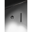 Brumberg track pendant luminaire PEPA BALL 15�-55� down, DALI controllable, focusable IP20, black matt dimmable