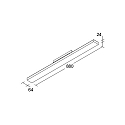 Brumberg 3-phase spot BALI MAXI AS 97�/91� DALI-2 - 88CM rotatable, DALI controllable, with lens optics IP20, black matt dimmable