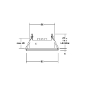 Recessed downlight cover UP for MR16 LED module max. 14W, IP44, round, alu / decor glass, excl. driver, fixed, black / clear