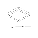 Brumberg LED panel REFIDO TW DALI-2 / 32.5 X 32.5 CM surface-mounted version, tunable white, UGR < 19, switchable, dimmable 13