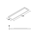 Brumberg LED panel REFIDO 2CCT DALI-2 / 122.5 X 32.5 CM surface-mounted version, DALI controllable, CCT Switch, UGR < 19