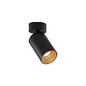 ceiling luminaire TAGES � 6CM 1 flame, small, round GU10 IP20, black matt dimmable