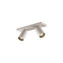 spotlight bar TAGES 2 flames, square, long GU10 IP20, white matt dimmable