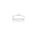 Brumberg ceiling luminaire TIM � 40CM up / down, with diffuser E27 IP20, nickel matt dimmable