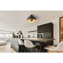Brumberg ceiling luminaire PIERIS � 41CM 1 flame, round E27 IP20, black matt dimmable