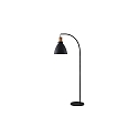 floor lamp BRENTHIS down, rigid E27 IP20, wood, black 